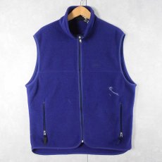 画像1: 90's Patagonia USA製 ロゴ刺繍 フリースベスト L (1)