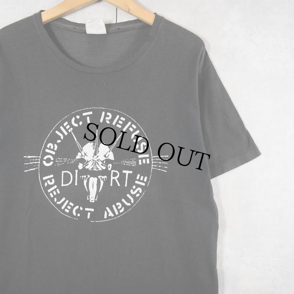 画像1: 90's DIRT USA製 "Object Refuse Reject Abuse" ハードコアパンクバンド アルバムプリントTシャツ M (1)