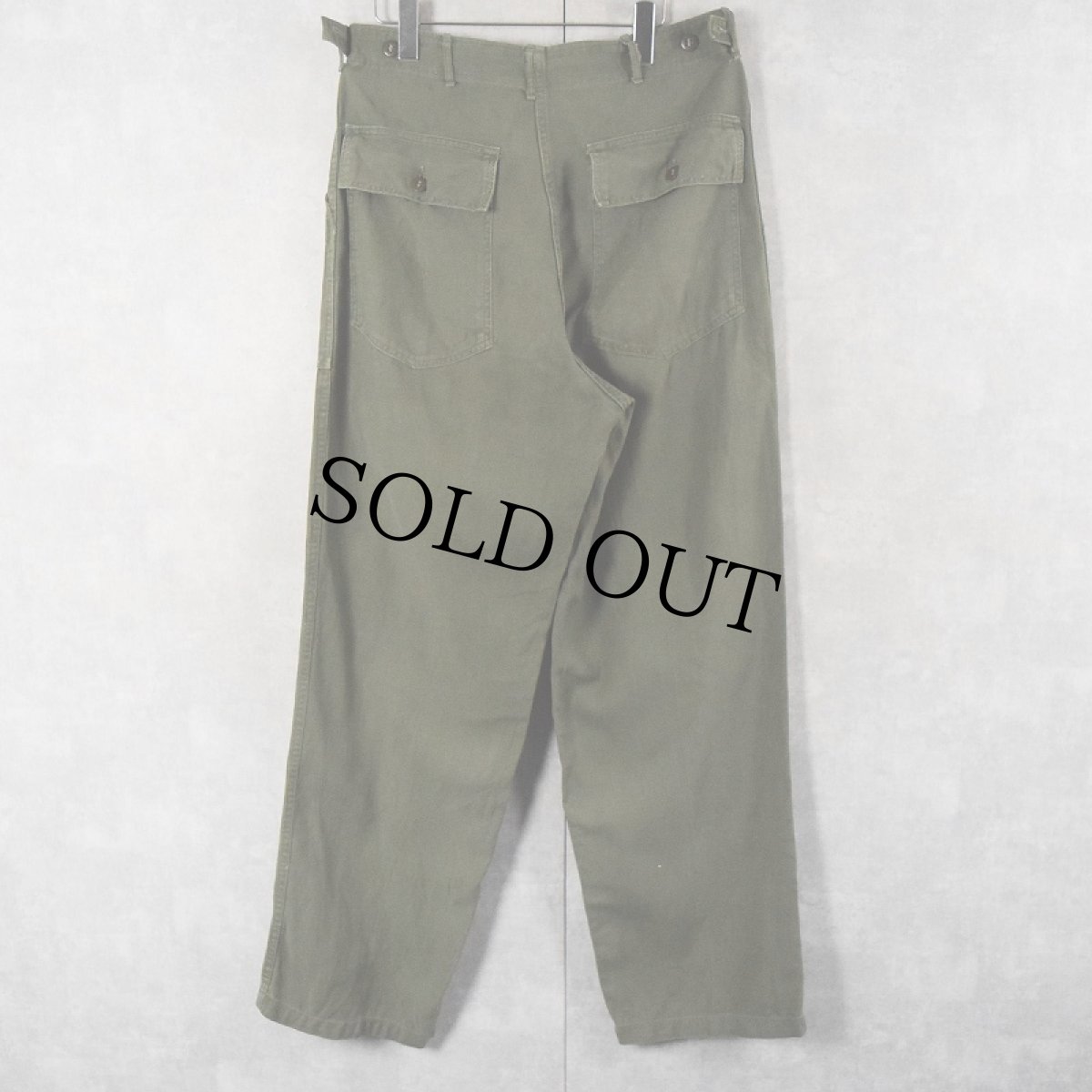 画像2: 60's U.S.ARMY "サイドアジャスタ付き" ベイカーパンツ W32 (2)