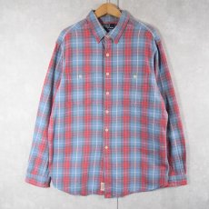 画像1: POLO Ralph Lauren チェック柄 ヘビーネルシャツ XL (1)