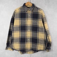 画像1: 90's GAP チェック柄 ヘビーネルシャツ  (1)