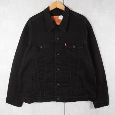 画像1: Levi's ブラックデニムジャケット XL (1)
