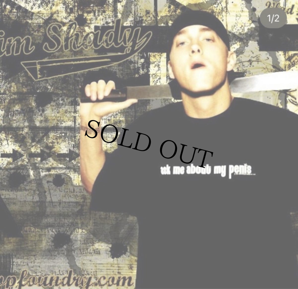 画像4: 2001 SIK WORLD "ask me about my penis" プリントTシャツ L (4)