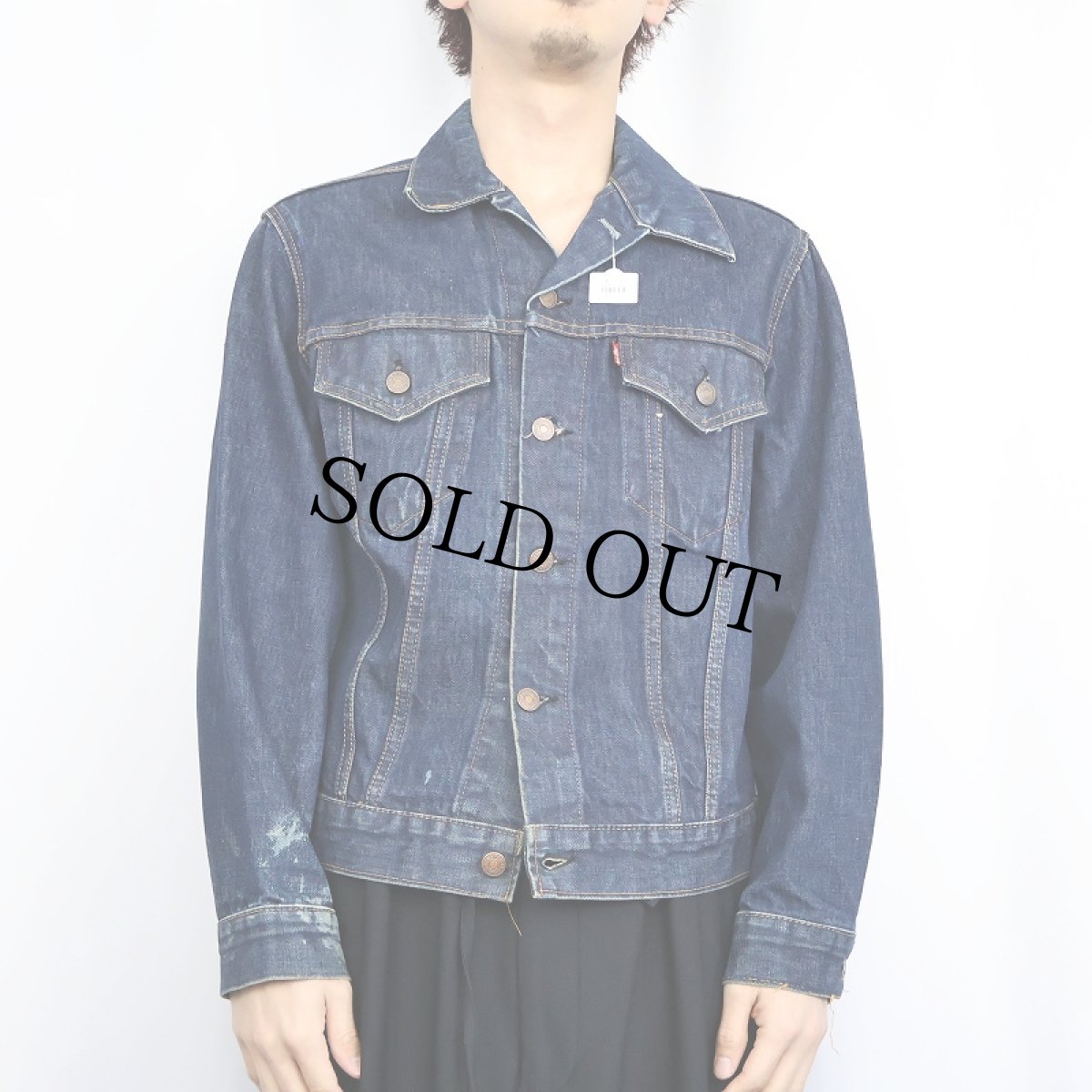 画像2: 60〜70's LEVI'S 70505 BIGE USA製 デニムジャケット size40 (2)