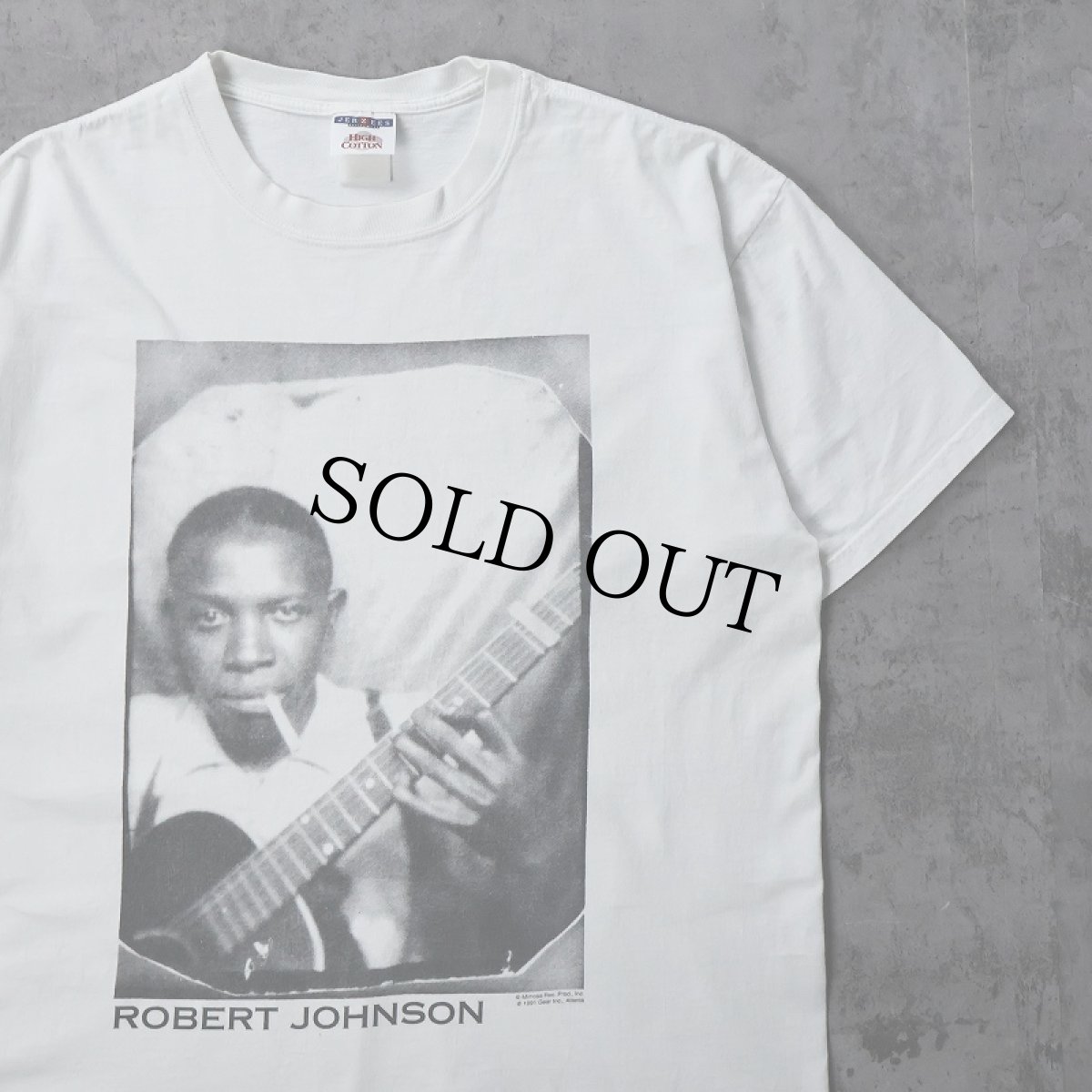 画像1: 90〜2000's  Gear Inc. Robert Johnson ミュージシャンプリントTシャツ (1)