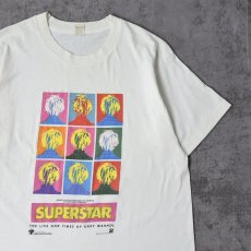 画像1: 90's Andy Warhol "SUPERSTAR" アートプリントTシャツ XL (1)