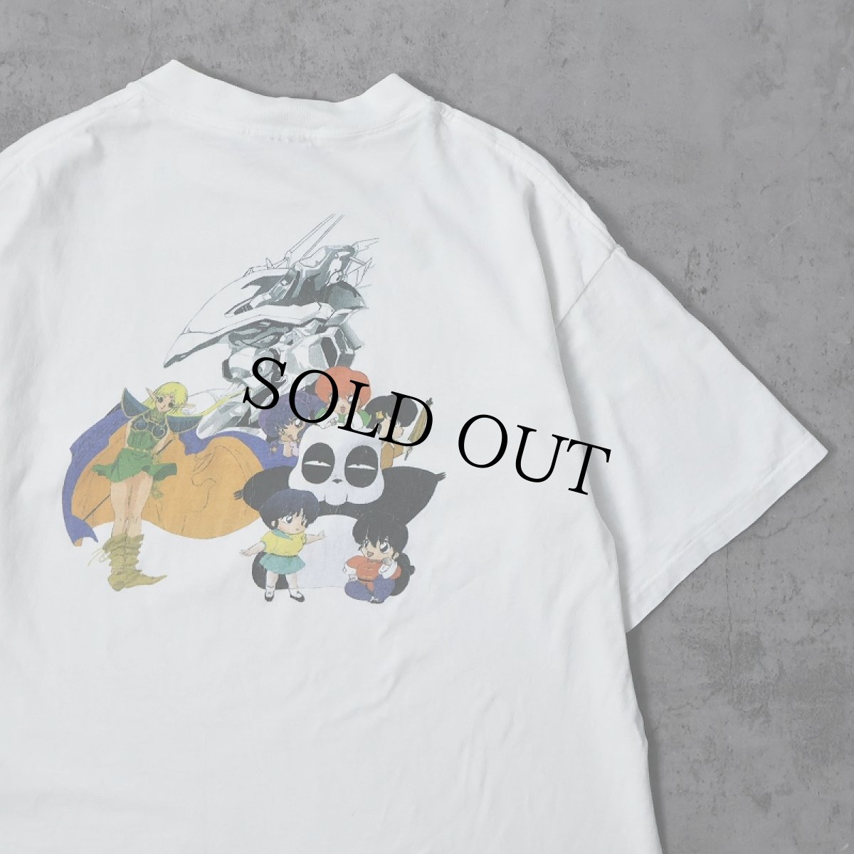 画像1: 90's Davis Anime Club アニメキャラクタープリントTシャツ L (1)