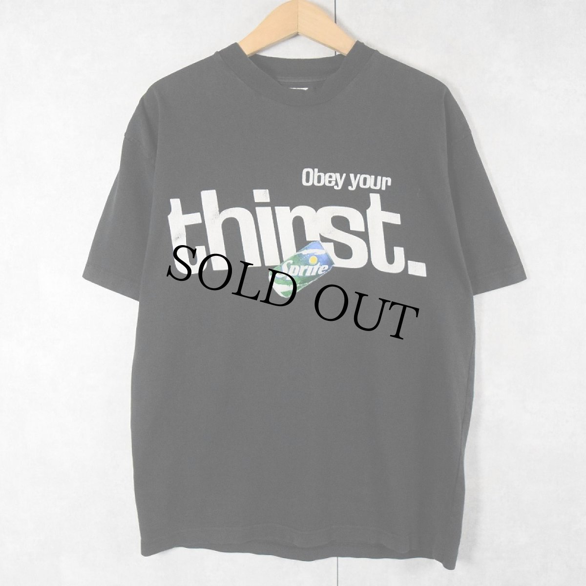 画像2: Sprite "obey your thirst." 飲料メーカープリントTシャツ BLACK M (2)