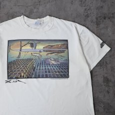画像1: 90's SALVADOR DALI USA製 "記憶の固執の崩壊" アートプリントTシャツ XL (1)
