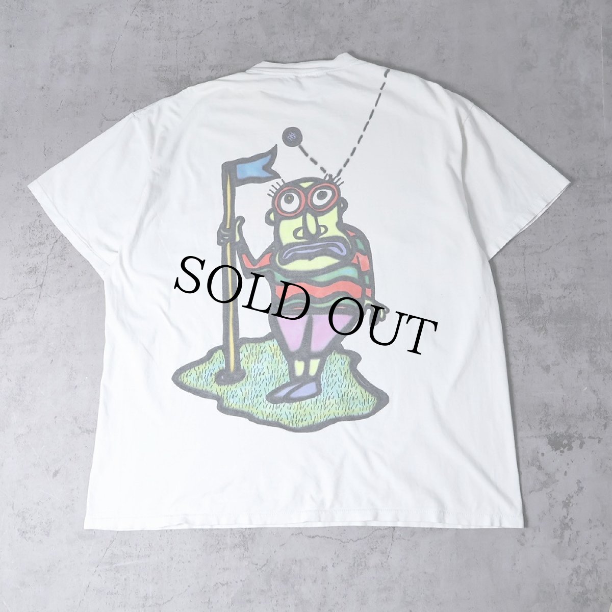 画像2: 90's Gary Hirsch ハンドペイント アートプリントTシャツ XXL (2)