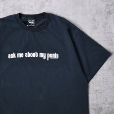 画像1: 2001 SIK WORLD "ask me about my penis" プリントTシャツ L (1)