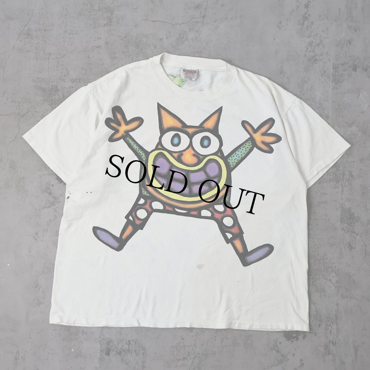 画像1: 90's Gary Hirch ハンドペイント アートプリントTシャツ XL (1)