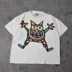 画像1: 90's Gary Hirch ハンドペイント アートプリントTシャツ XL (1)