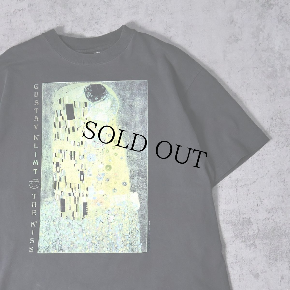 画像1: 90's Gustav Klimt “THE KISS” アートプリントTシャツ BLACK (1)