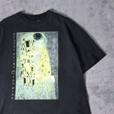 画像1: 90's Gustav Klimt “THE KISS” アートプリントTシャツ BLACK (1)
