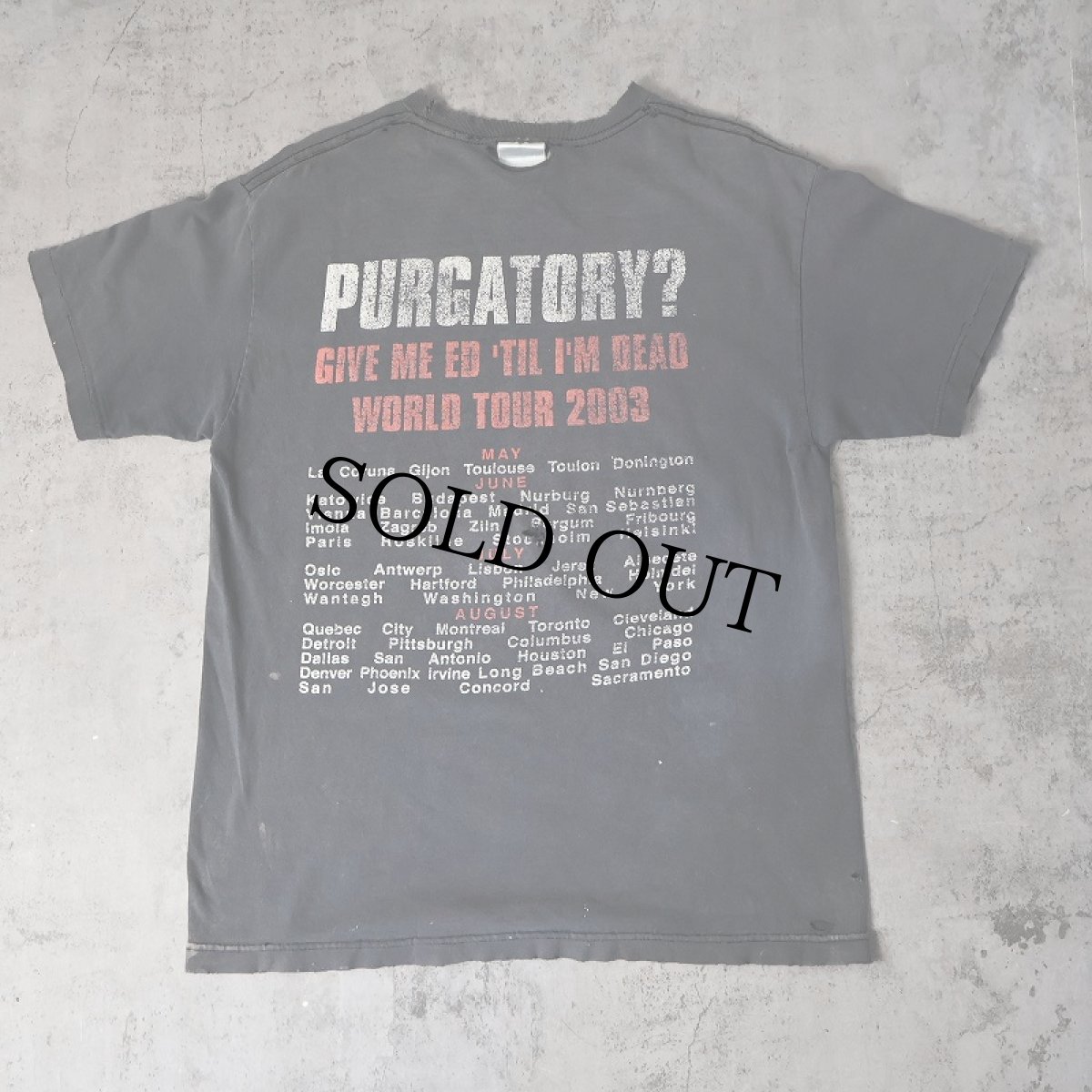 画像2: 2003 IRON MAIDEN USA製 "PURGATORY?" ヘヴィメタルバンドツアーTシャツ M (2)