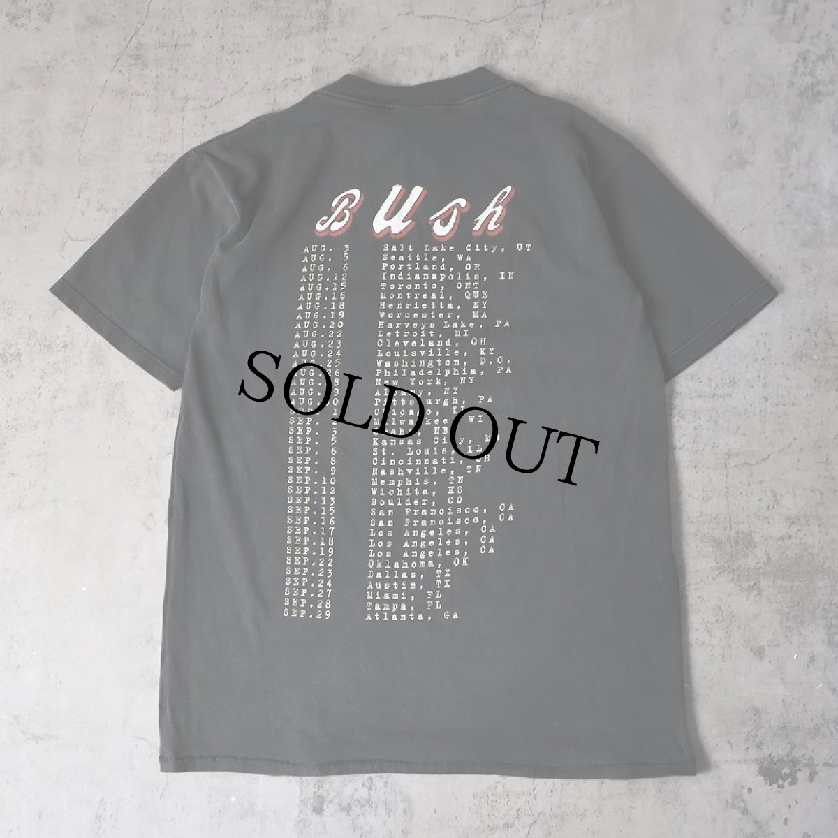 画像2: 1995 Bush USA製 ロックバンドツアーTシャツ XL (2)