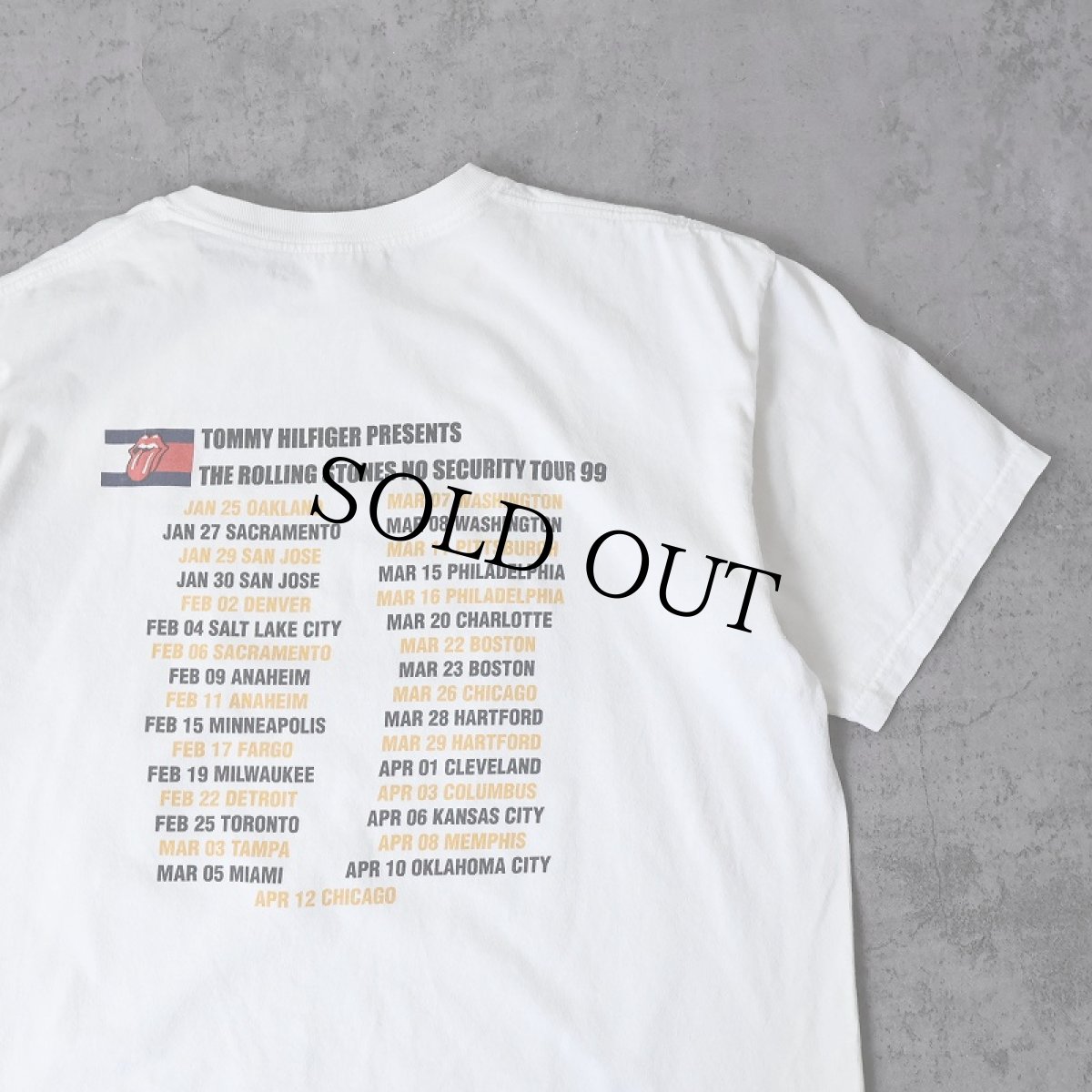 画像2: 1999 ROLLING STONES USA製 "NO SECURITYTOUR 1999" ロックバンドツアーTシャツ XL (2)