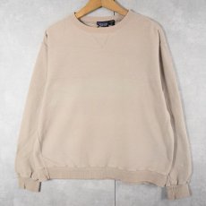 画像1: 90's Patagonia 前V 鹿の子 無地スウェット L (1)