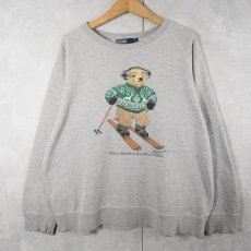 画像1: POLO Ralph Lauren ポロベア プリントスウェット M (1)
