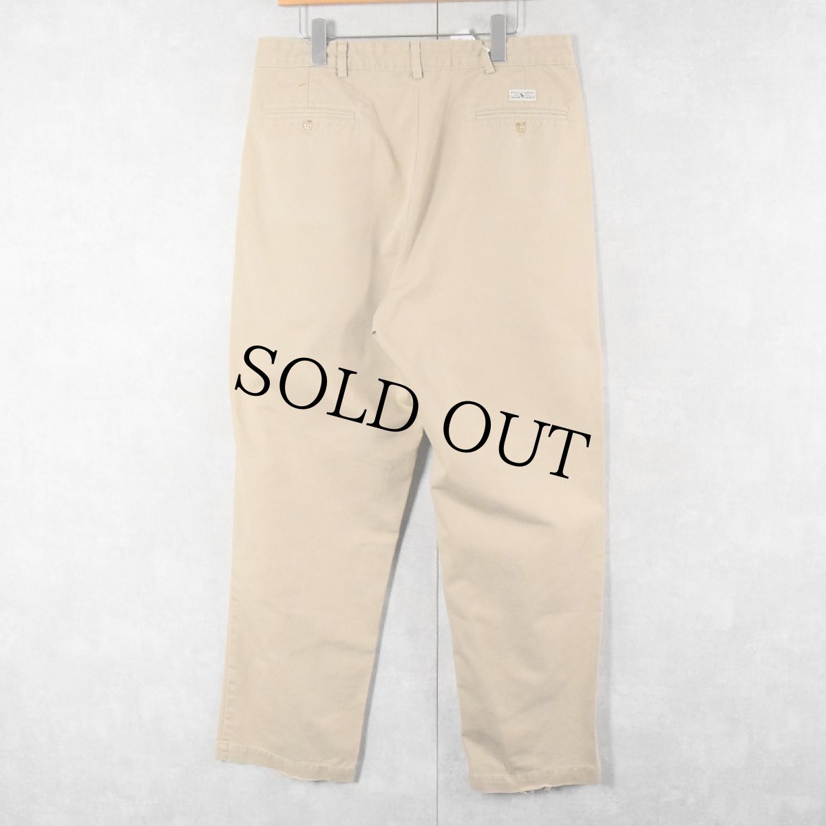 画像2: 90's POLO Ralph Lauren USA製 2タックチノトラウザーズ W35 (2)