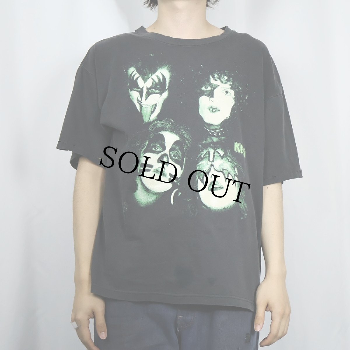 画像2: 90's KISS USA製 ハードロックバンドTシャツ L (2)