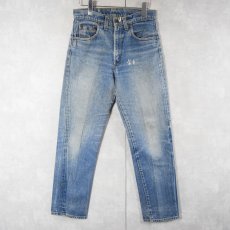 画像1: 80's Levi's 505 黒カン デニムパンツ W28 (1)