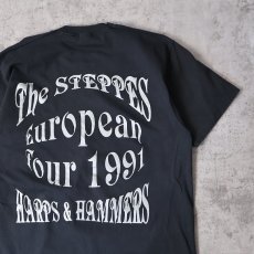 画像2: 1991 THE STEPPES "HARPS & HAMMERS" サイケデリックロックバンドTシャツ BLACK XL (2)