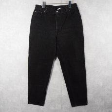画像1: 90's Levi's 550 RELAXED FIT TAPERED LEG USA製 "サルファブラック" ブラックデニムパンツ W32 (1)