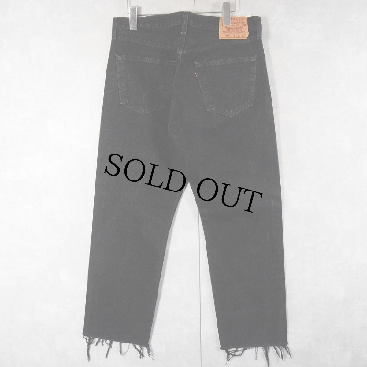 画像2: 90's Levi's 501 USA製 "サルファブラック" ブラックデニムパンツ W32 (2)