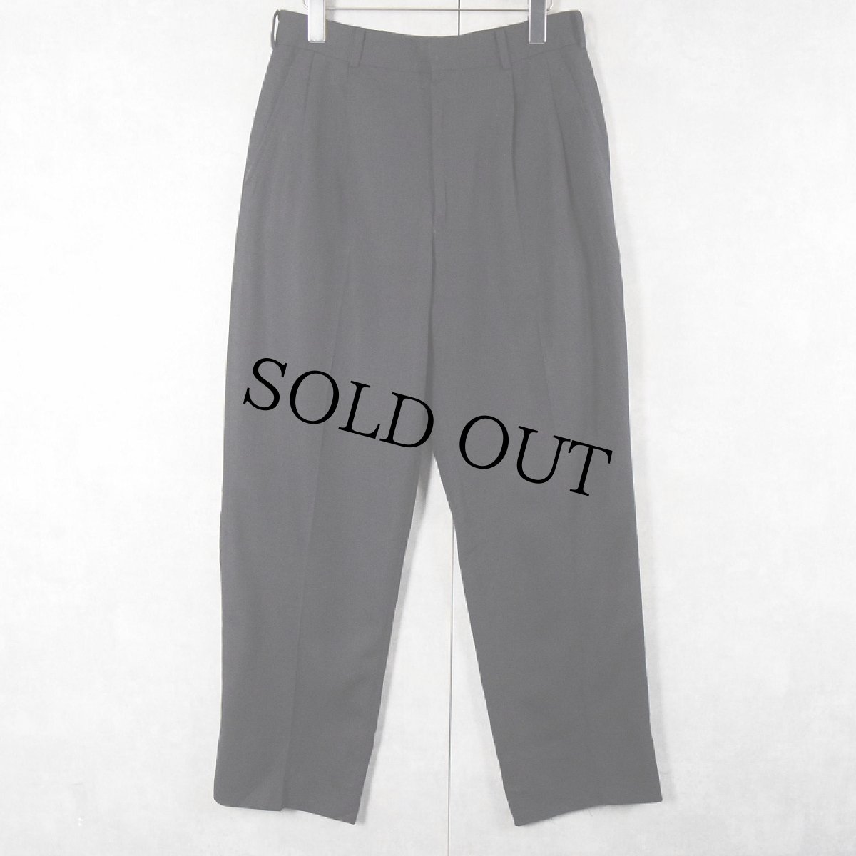 画像3: 80's im MIYAKE DESIGH STUDIO 2タック ウールスラックス DARK NAVY W29 (3)
