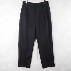 画像1: 80's im MIYAKE DESIGH STUDIO 2タック ウールスラックス BLACK W29 (1)
