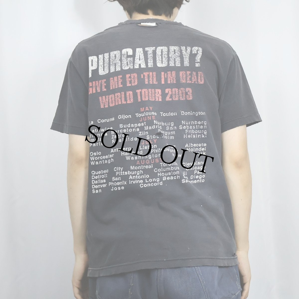 画像4: 2003 IRON MAIDEN USA製 "PURGATORY?" ヘヴィメタルバンドツアーTシャツ M (4)