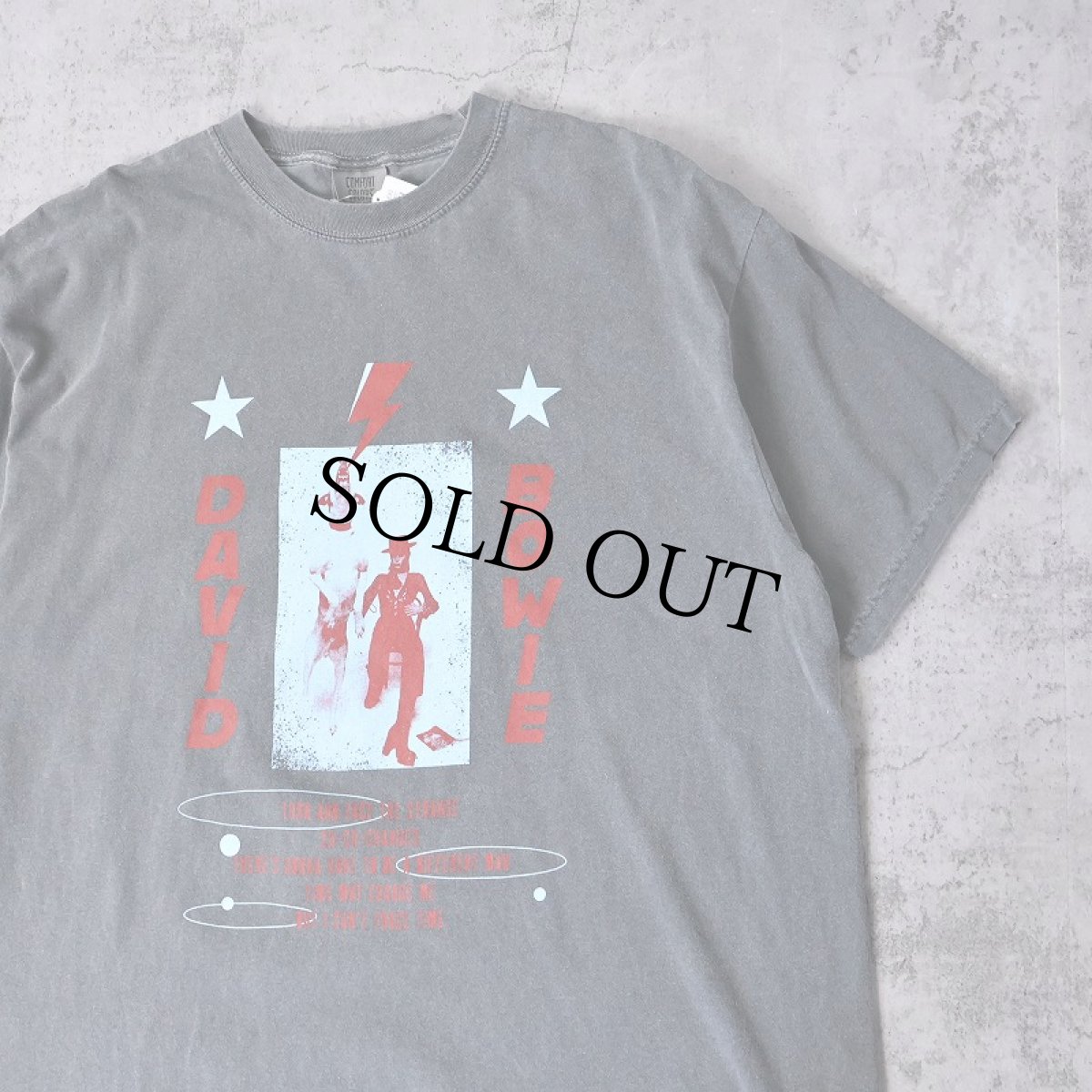 画像1: David Bowie ミュージシャンTシャツ L (1)