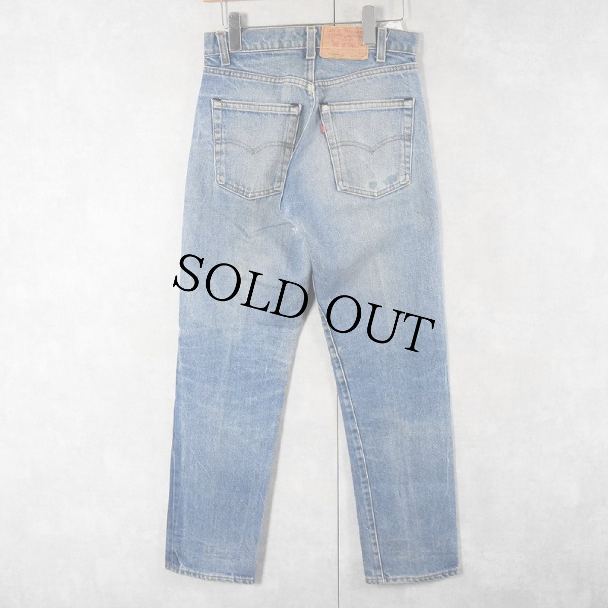 画像2: 80's Levi's 505 黒カン デニムパンツ W28 (2)