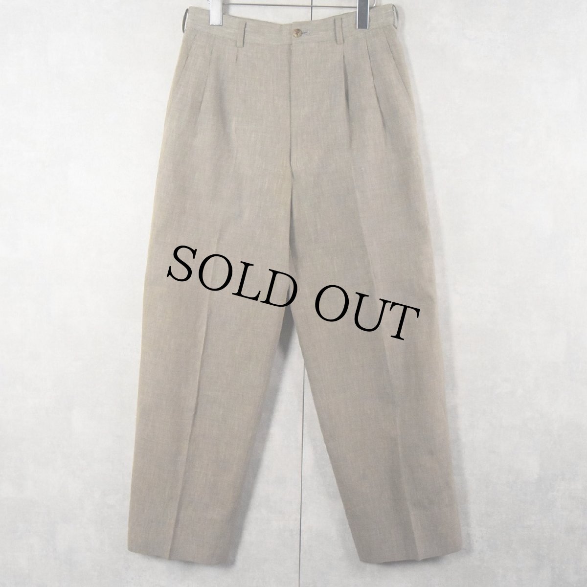 画像1: 90's COMME des GARCONS HOMME DEUX ウール×ポリ×リネン 2タックスラックス W30 (1)