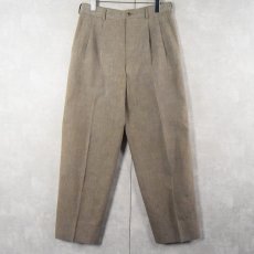 画像1: 90's COMME des GARCONS HOMME DEUX ウール×ポリ×リネン 2タックスラックス W30 (1)
