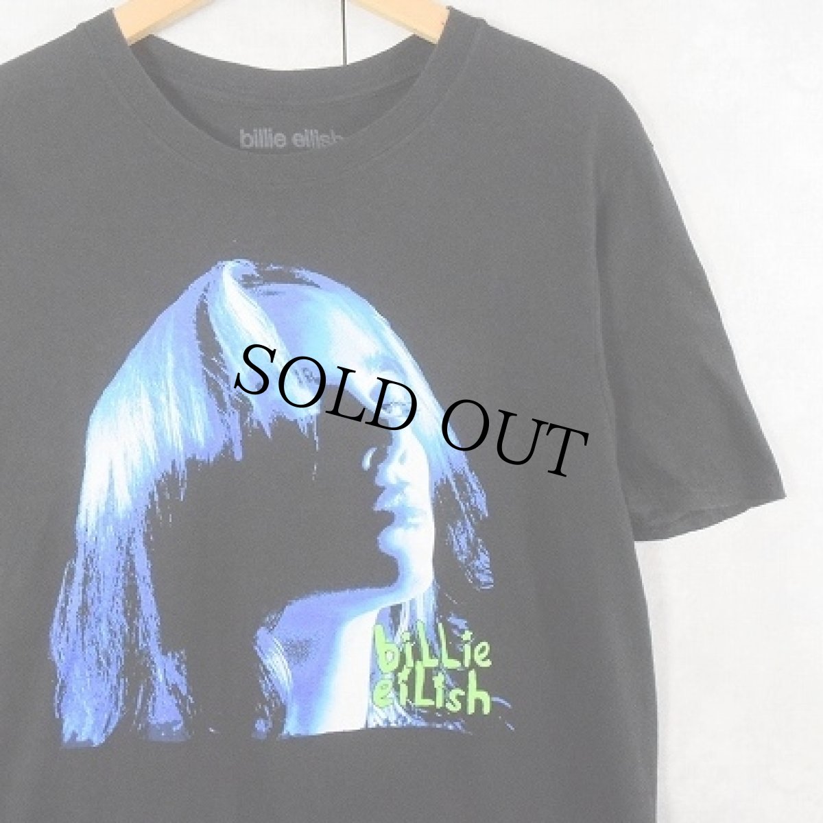 画像1: Billie Eilish ミュージシャンTシャツ BLACK M (1)
