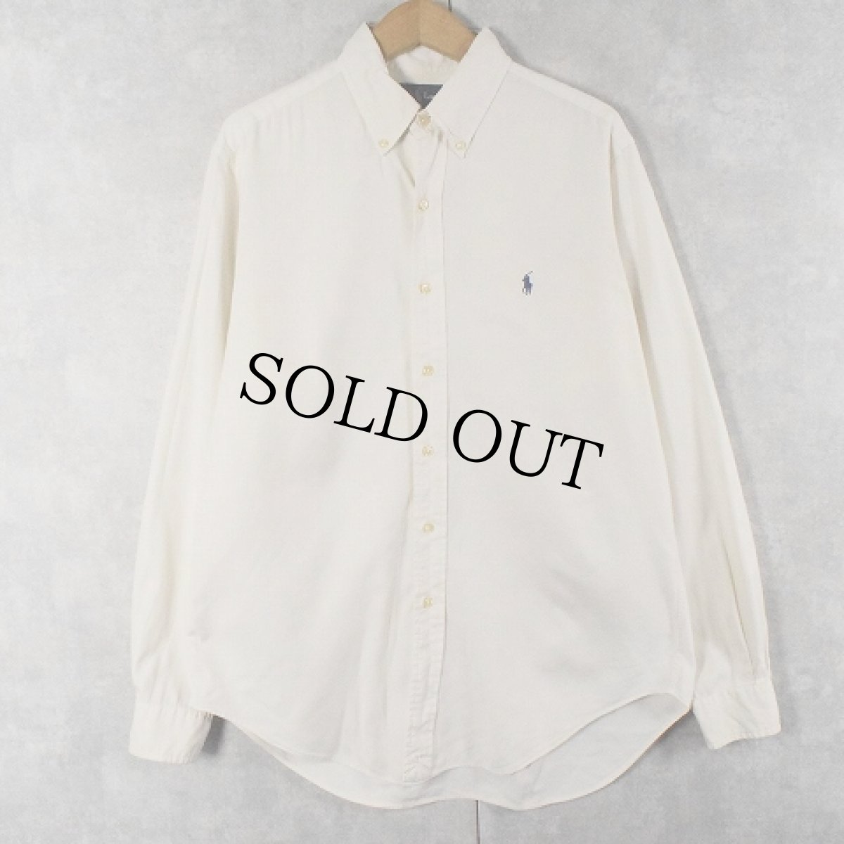 画像1: POLO Ralph Lauren "CLASSIC FIT" コットンボタンダウンシャツ SIZE16 34/35 (1)