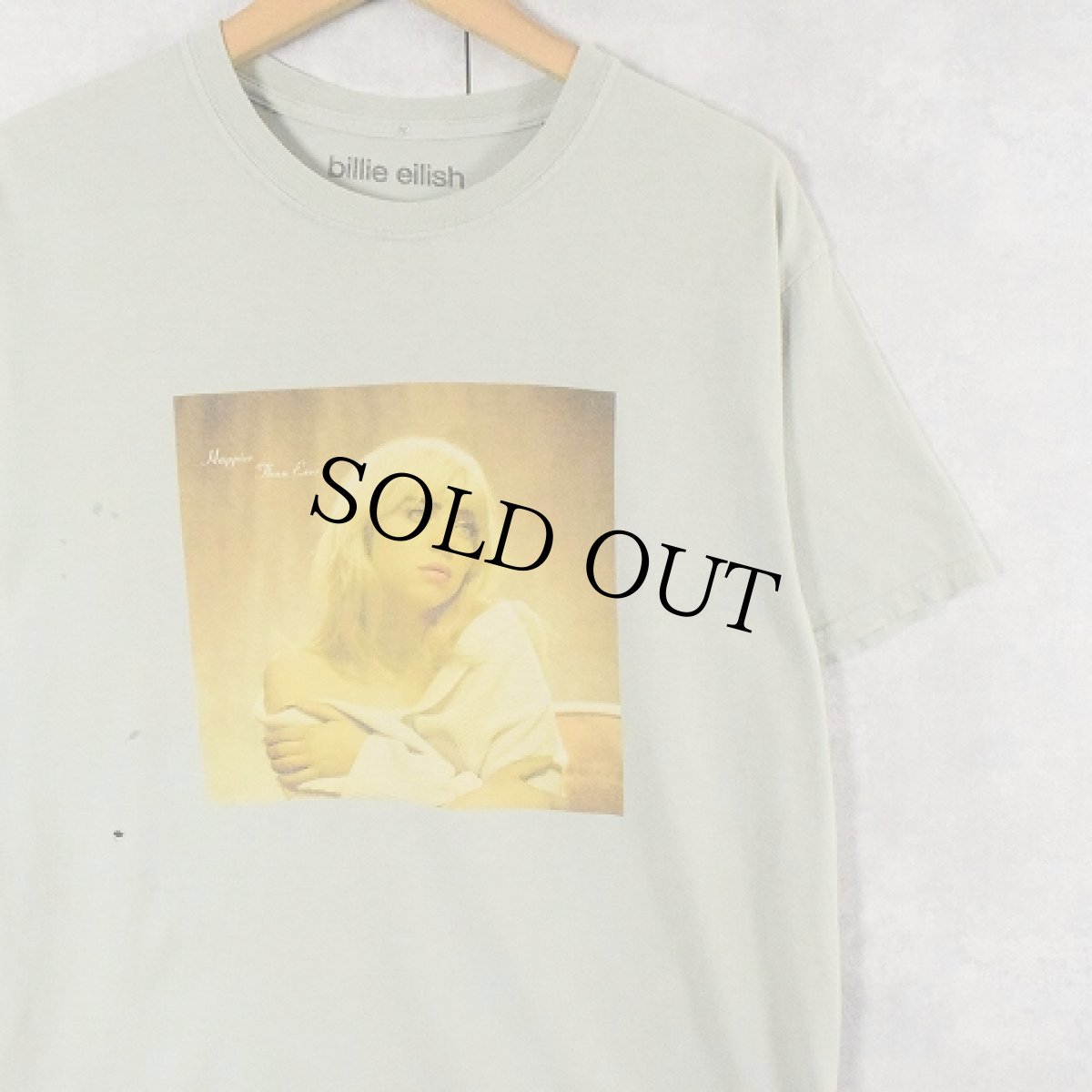 画像1: Billie Eilish "Happier Than Ever" ミュージシャンTシャツ M  (1)