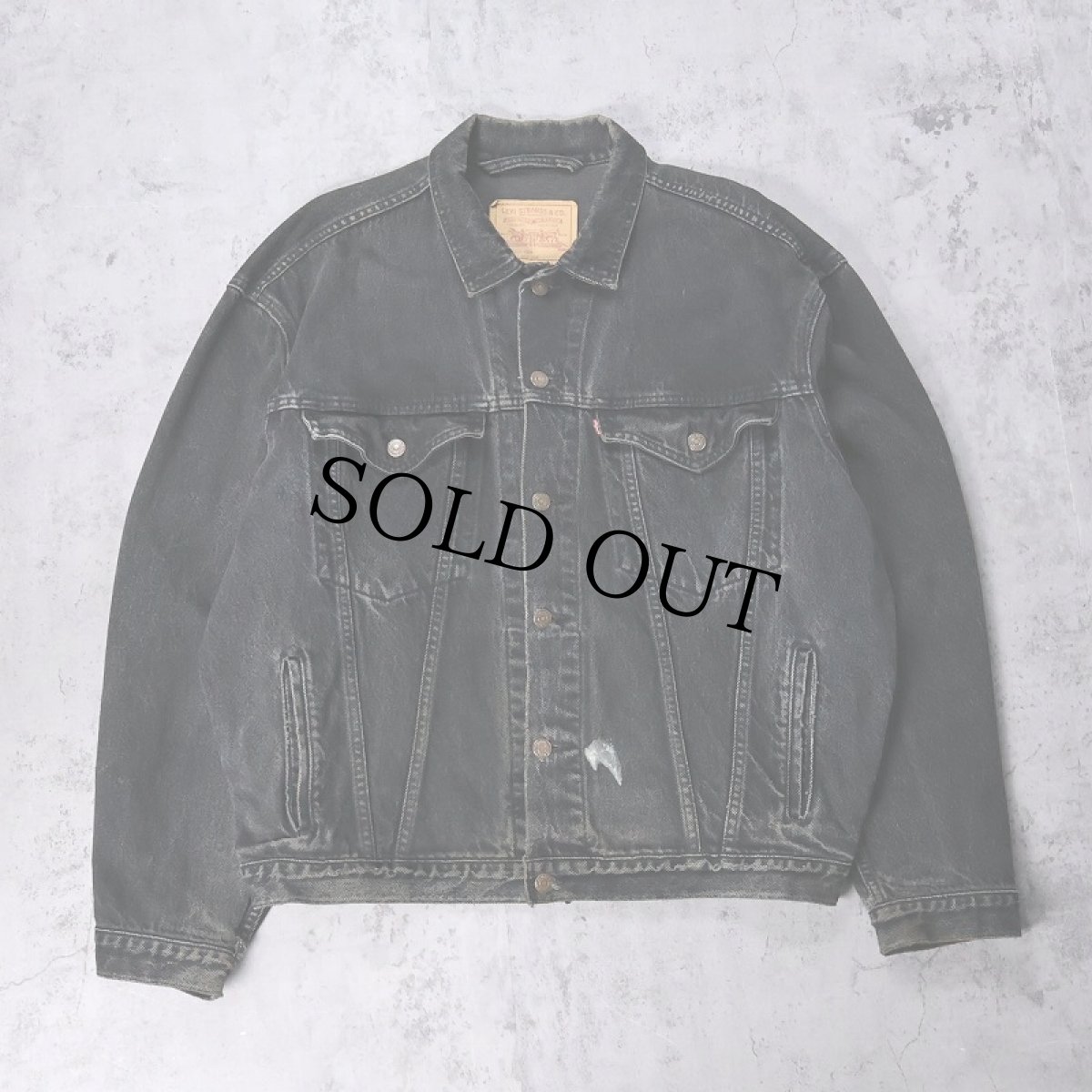 画像1: 90's Levi's 75525-0260 CANADA製 ブラックデニムジャケット L (1)