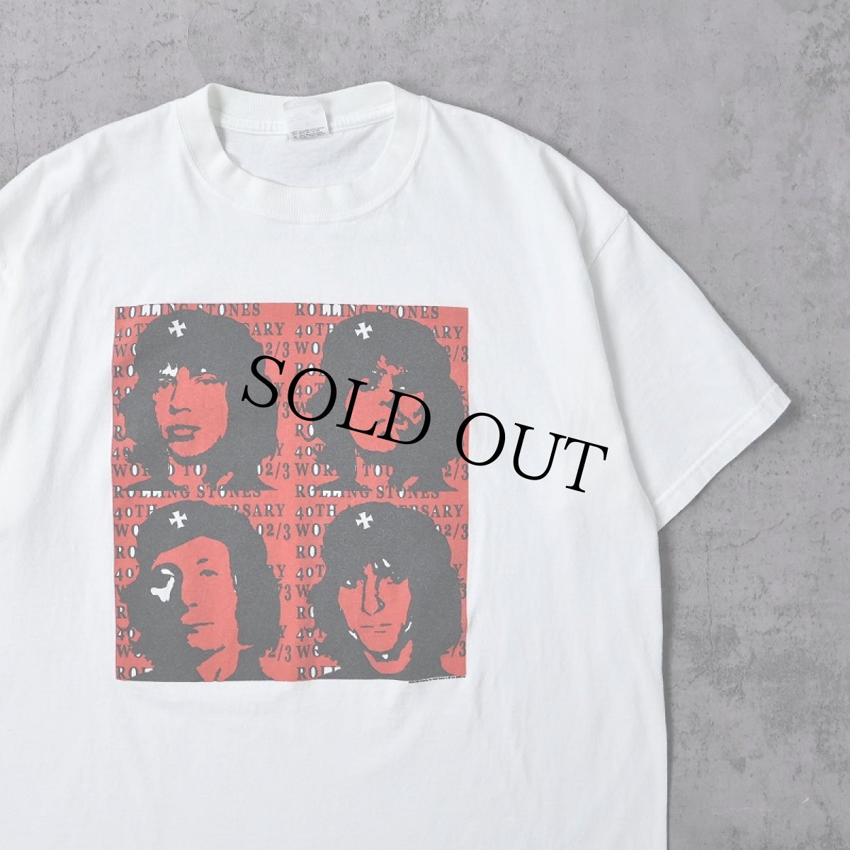画像1: 2008 The Rolling Stones ロックバンド ツアープリントTシャツ XL (1)