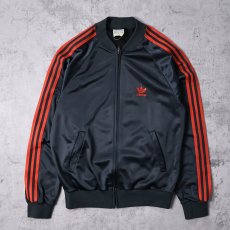 画像1: 80's adidas USA製 トラックジャケット BLACK M (1)