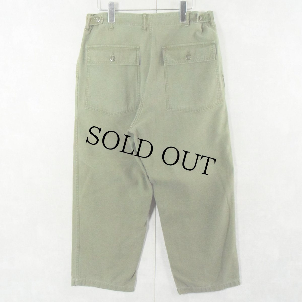 画像2: 60's U.S.ARMY "サイドアジャスタ付き" ベイカーパンツ LARGE (2)
