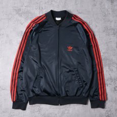 画像1: 80's adidas USA製 トラックジャケット BLACK L (1)
