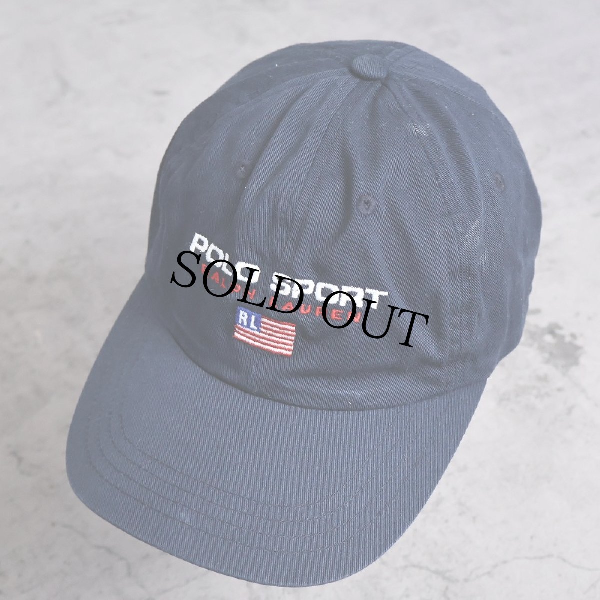 画像1: POLO SPORT Ralph Lauren ロゴ刺繍 コットンキャップ NAVY (1)