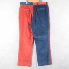 画像2: 70's de Jong's クレイジーパターン コーデュロイスラックス W35 (2)