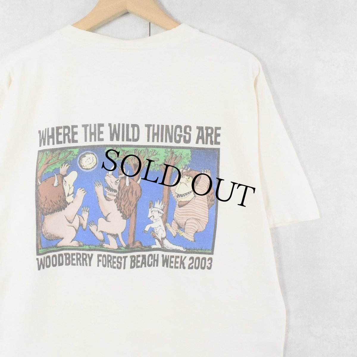 画像1: かいじゅうたちのいるところ 絵本プリントTシャツ L (1)