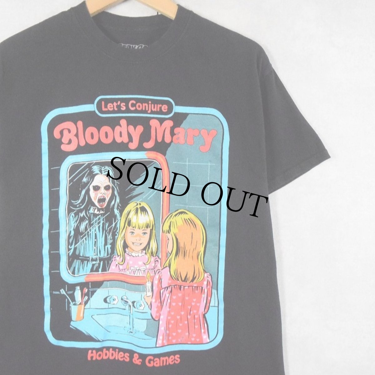 画像1: CREEPY CO. "Bloody Mary" イラストプリントTシャツ BLACK (1)