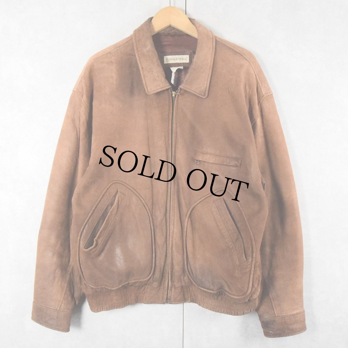 画像1: 90's BANANA REPUBLIC レザージャケット SIZE42 (1)